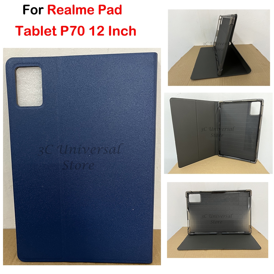 เคสแท็บเล็ตหนัง PU ฝาพับ พร้อมช่องใส่บัตร ตั้งได้ สําหรับ Realme Pad Tablet P70 12 นิ้ว Android 12 2023 Realme Pad P 70 12.0 นิ้ว 2023