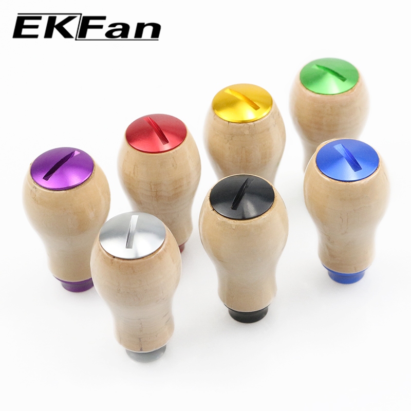 EKFan Soft wood Fishing reel Knob for 26mm Shaft daiwa Shimano abu Spinning Baitcasting with bearing