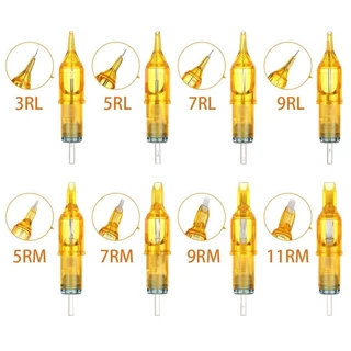 Tattoo เข็มสักลายฮอค Yellow Dragonfly ฮอก เหลืองดราก้อนฟลาย เข็มฮอกกี้ สีเหลือง สักคิ้ว และรอยสัก RM RL M1