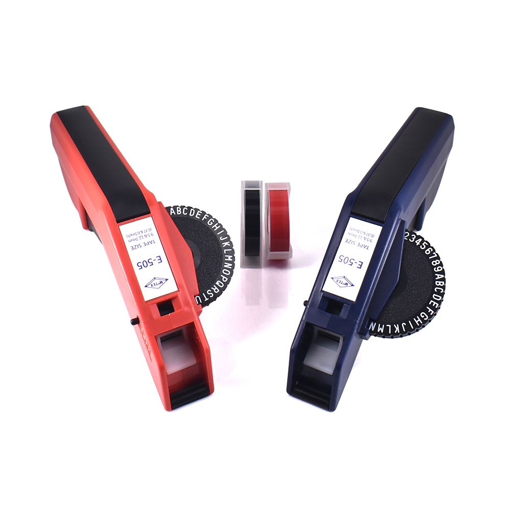 ของแท้ Motex E-5500 E-505 เครื่องพิมพ์ฉลาก ลายนูน พร้อมเทปเติม 2 ม้วน 6 มม. 9 มม. 12 มม. E-5500A E-5