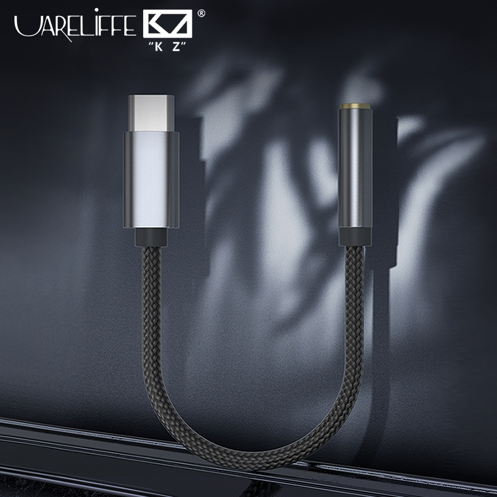 Uareliffe KZ AM01 ถอดรหัสเครื่องขยายเสียงสาย DAC Type-C ถึง 3.5 มม.อะแดปเตอร์เสียง 32bit/384kHz Hi-F