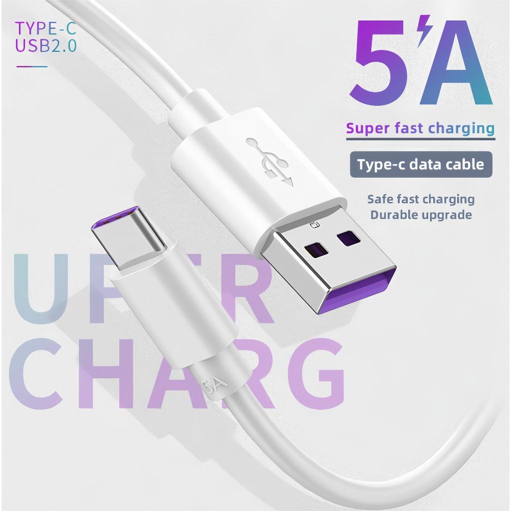 สายชาร์จ สําหรับโทรศัพท์มือถือ type-c micro ios white 5A ชาร์จเร็ว 1 เมตร และอุปกรณ์เสริม