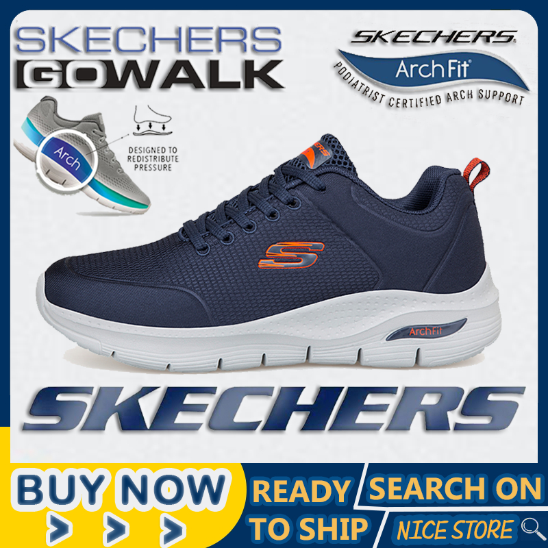[รองเท้าผ้าใบผู้ชาย] Skechers_go-walk Arch-fit รองเท้าผ้าใบลําลอง กันลื่น ระบายอากาศ เหมาะกับใส่กลางแจ้ง สําหรับผู้ชาย