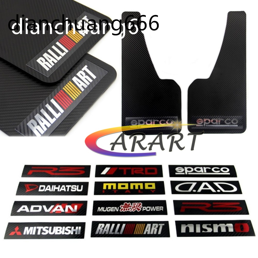 บังโคลนล้อหน้า หลัง คาร์บอน สไตล์โมโม่ DAD TRD PP สําหรับรถยนต์ SUV รถบรรทุก ออฟโร้ด 1 คู่ 2 คู่
