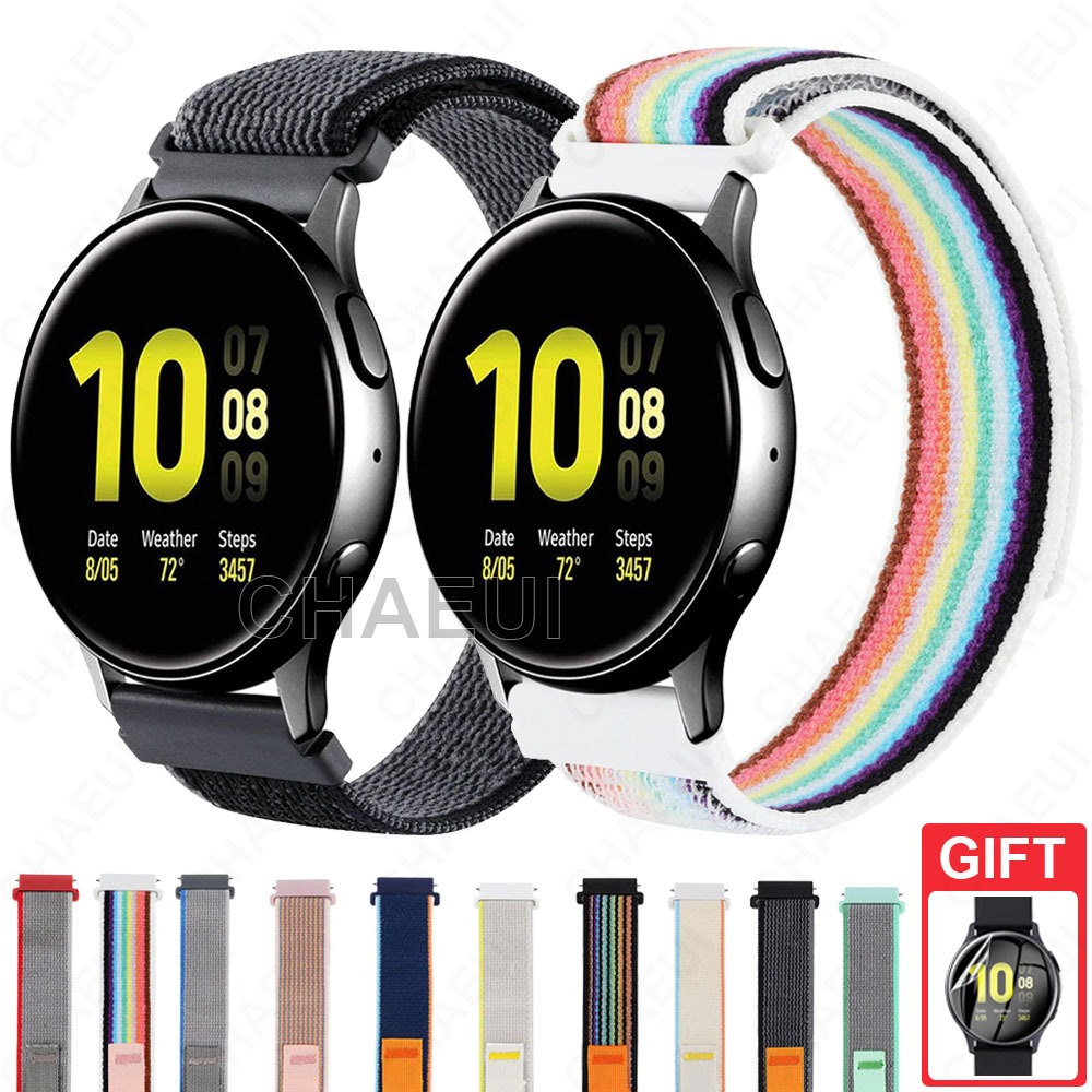 สายนาฬิกาข้อมือไนล่อน แบบเปลี่ยน สําหรับ Galaxy Watch Active 2 44mm 40mm