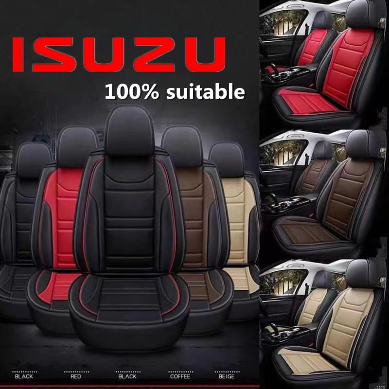 ปลอกหนังหุ้มเบาะรถยนต์ คุณภาพสูง สําหรับ upgrade four-season universal model isuzu car seat cover leather D-Max MU-X car Seat Protector Covers รถกระบะรถตู้เบาะ ที่นั่งปกป้อง