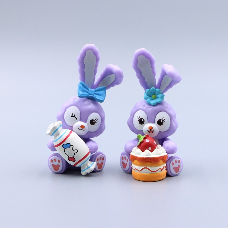 1 ชิ้น 6 ซม.อะนิเมะการ์ตูนรูป Oswld กระต่าย Lucky รุ่น Q PVC Action Figures รุ่นเดสก์ท็อปตกแต่งตุ๊กตาของเล่น