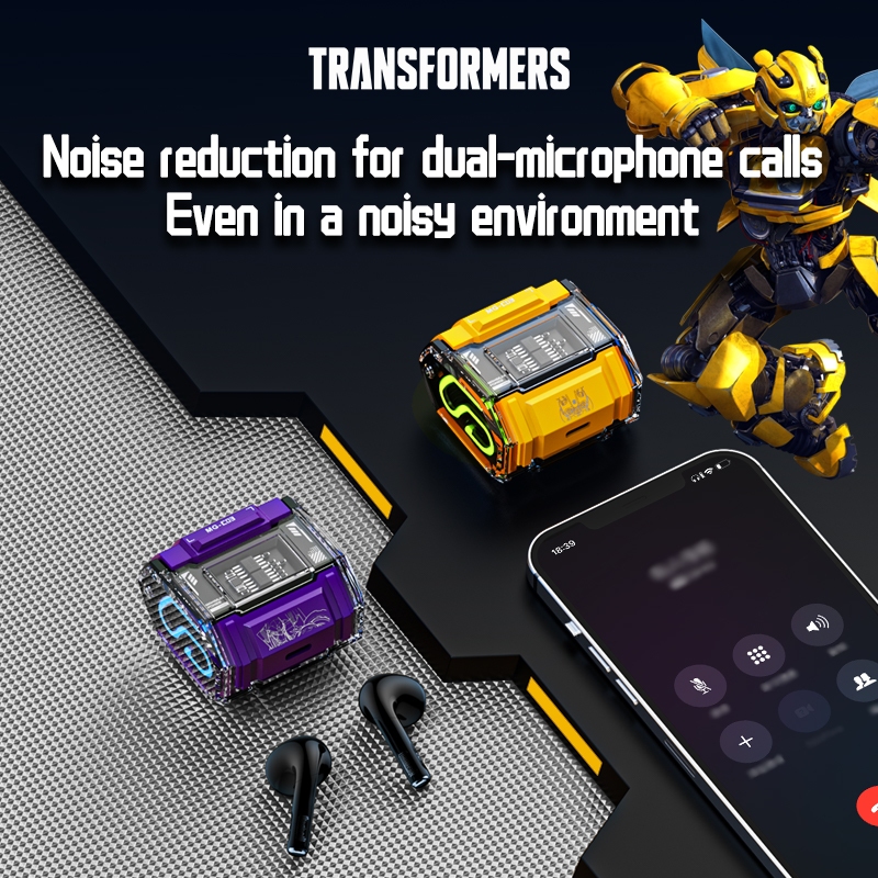 Transformers MG-C03 หูฟังบลูทูธไร้สาย Hd ลดเสียงรบกวน คุณภาพสูง
