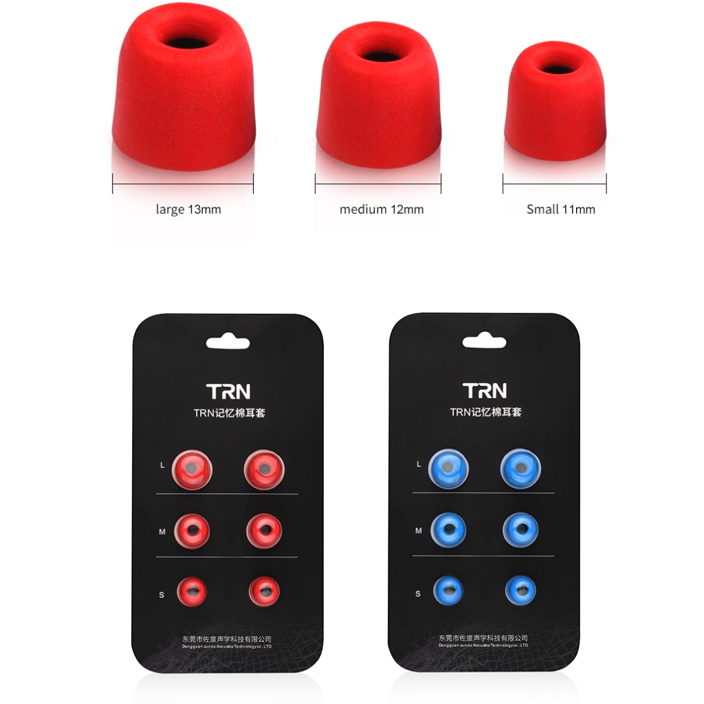 Trn ฟองน้ําที่อุดหู เมมโมรี่ผ้าฝ้าย 3 คู่ (6 ชิ้น)