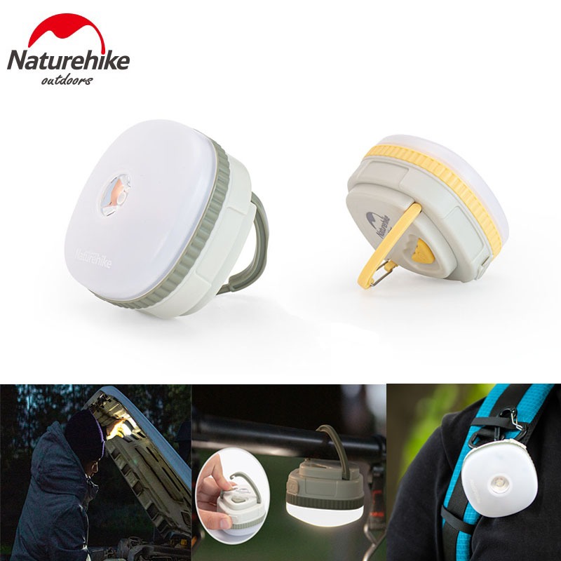Naturehike โคมไฟแขวนเต็นท์ ตั้งแคมป์ กันน้ํา ฝน กีฬา USB โคมไฟ เบาพิเศษ สวมใส่แบตเตอรี่ แบบพกพา โคมไฟแขวนกลางแจ้ง