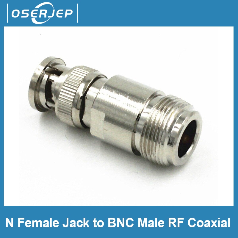 อะแดปเตอร์เสาอากาศ WIFI N Female Jack to BNC Male Plug RF Coax ชุบนิกเกิล 1 ชิ้น