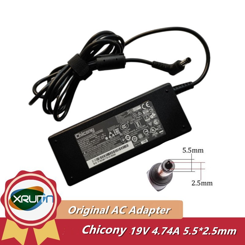 A10-090P3A Chicony อะแดปเตอร์ AC 19V 4.74A 90W สําหรับ MSI PS42 ลม U100X U90 U90X แล็ปท็อป A15-090P1