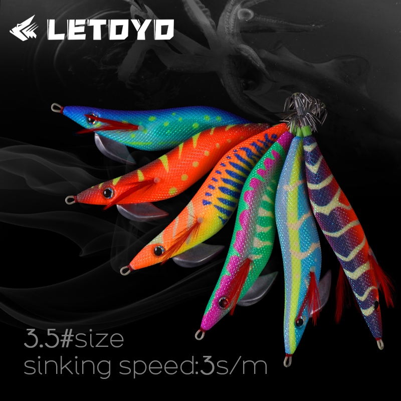 Letoyo FOAM SOLID เหยื่อตกปลาหมึกเรืองแสง 3.5# 140 มม. 22 กรัม
