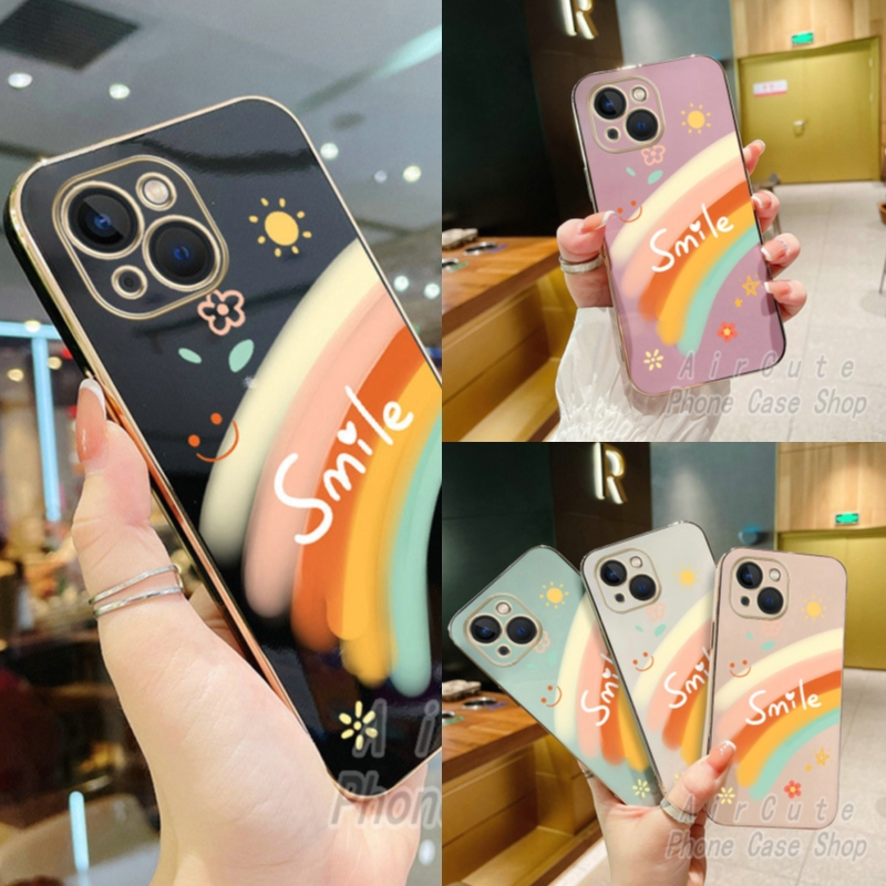 iPhone 15 14 13 12 11 Pro Max X XS Max 8 7 + Plus SE 2020 iPhone15 iPhone14 iPhone13 iPhone12 iPhone11 PROMAX iPhone8 iPhone8Plus iPhone7 iPhone7Plus Electroplating Process Protect Camera Rainbow Soft Case