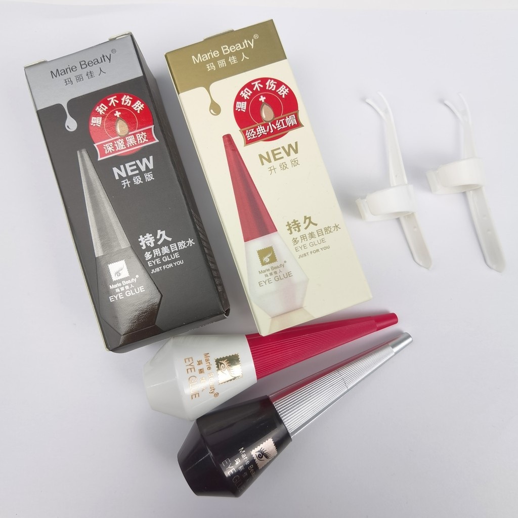 ของแท้ เหนียว แน่น หนึบบบ !!! กาวติดขนตาปลอม/ทำตาสองชั้น Marie Beauty