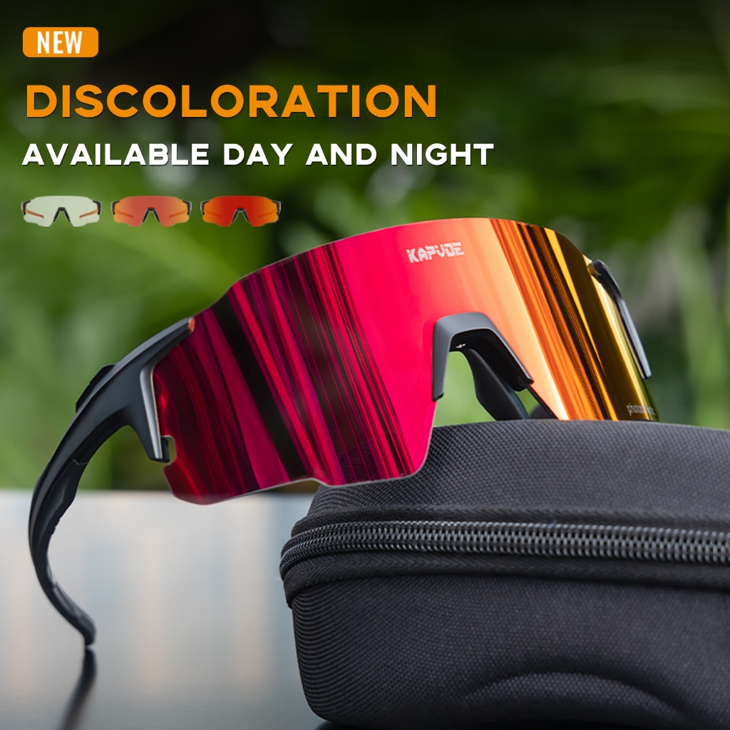 Kapvoe แว่นตากันแดด UV400 โฟโตโครมิก เหมาะกับการวิ่ง ขี่จักรยาน เล่นกีฬากลางแจ้ง สําหรับผู้ชาย และผู้หญิง