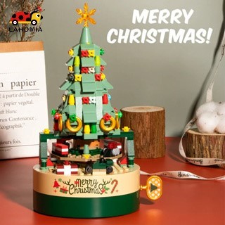 Lahomia กล่องดนตรี รูปต้นคริสต์มาส หมุนได้ สําหรับตกแต่งปาร์ตี้วันเกิด