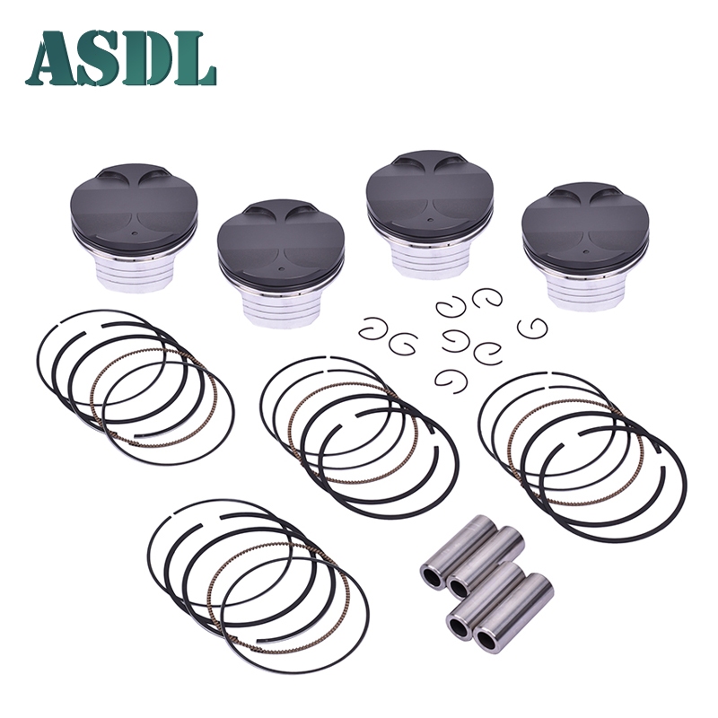 Asdl รถจักรยานยนต์ 4 ชุด 75 มม.75.25 มม.75.5 มม.76 มม.แหวนลูกสูบสําหรับ Honda MV9 CBR900RR CBR1000RR