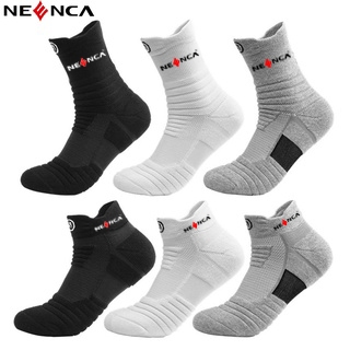 Neenca ถุงเท้าวิ่งผู้ชายสำหรับวิ่ง ระบายอากาศ กันลื่น ปั่นจักรยาน เดิน กีฬากลางแจ้ง ถุงเท้าผ้าฝ้ายกันเหงื่อ