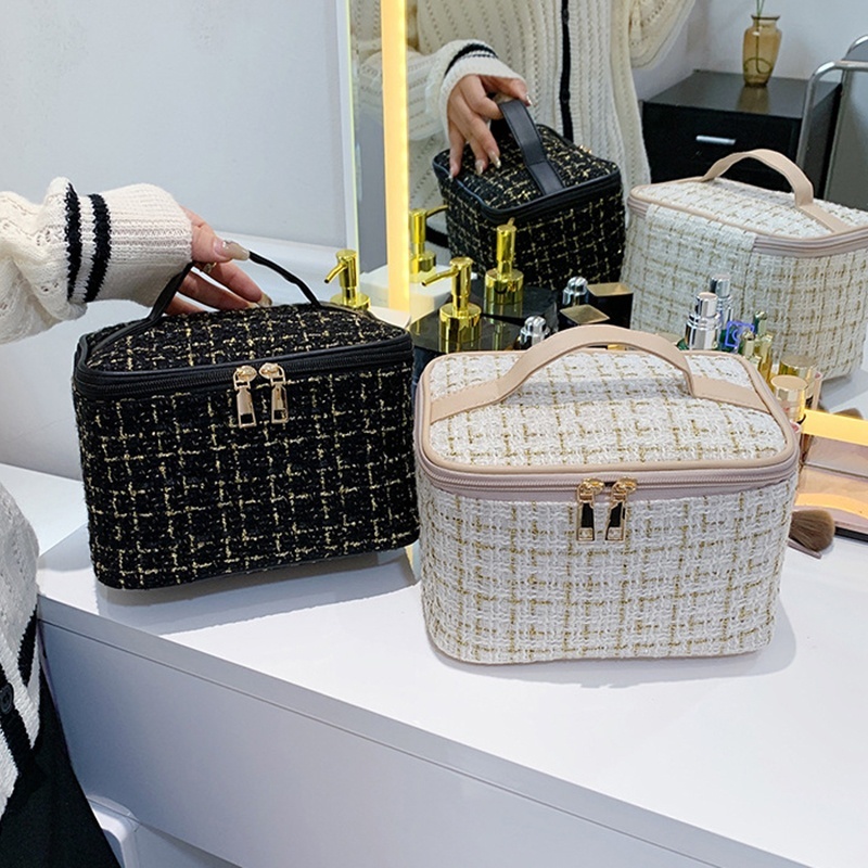 Magefy กระเป๋าเครื่องสําอาง มีซิป เปิดสองชั้น อเนกประสงค์ คุณภาพสูง 9456