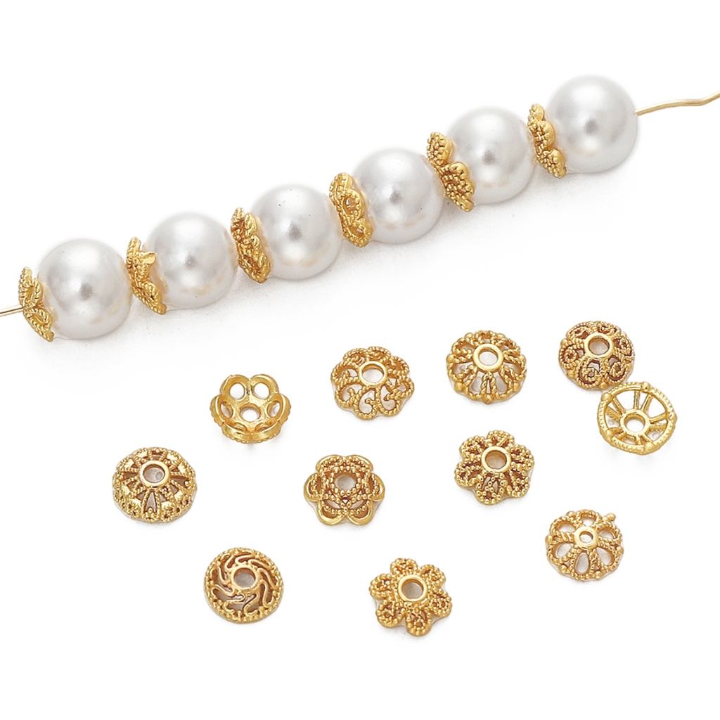 6 มม.2 ชิ ้ นคุณภาพสูง Frosted Gold Plated ทองเหลืองลูกปัด Cap Spacer ลูกปัดสําหรับ DIY เครื ่ องประดับผลการค ้ นหาทํา 【 การเก ็ บรักษาสี 】