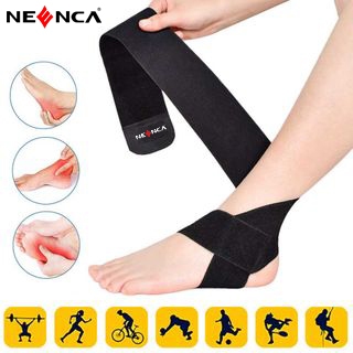 Neenca สนับข้อเท้า แบบบางพิเศษ ยืดหยุ่นสูง ปรับได้ สําหรับวิ่ง เล่นฟุตบอล บาสเก็ตบอล เทนนิส แพลง 1 ชิ้น