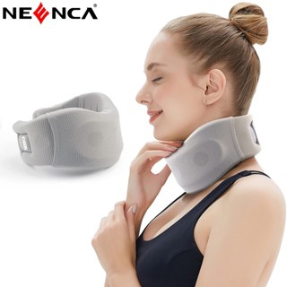 Neenca สายรัดคอ - ปลอกคอโฟม - ที่รองคอแบบนุ่ม บรรเทาอาการปวดและแรงกดในกระดูกสันหลัง - จัดตําแหน่งกระดูกสันหลังให้เสถียร - สามารถใช้ได้ระหว่างการนอนหลับ สบาย