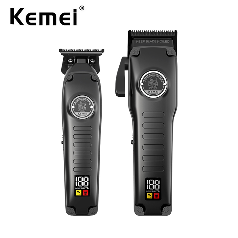 Kemei ปัตตาเลี่ยนตัดผมไฟฟ้า 0 มม. แบบมืออาชีพ สําหรับผู้ชาย