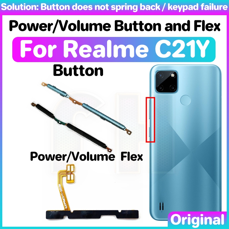 ปุ่มปรับระดับเสียง แบบยืดหยุ่น สําหรับ Realme C21Y C21 Y