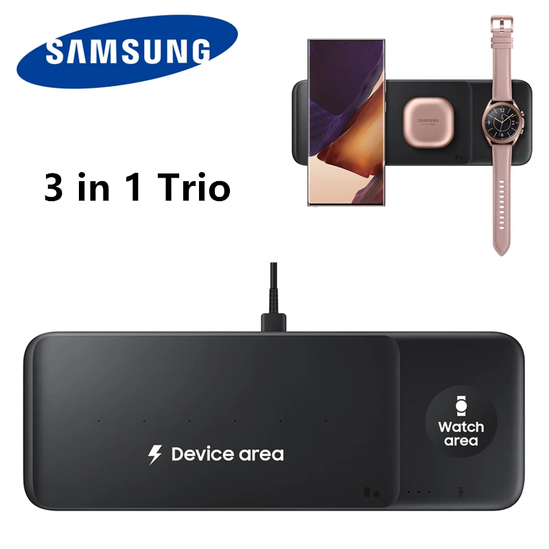 3 in 1 ของแท้ ที่ชาร์จโทรศัพท์มือถือไร้สาย ชาร์จเร็ว สําหรับ Samsung EP-P6300 Galaxy S22 S21 Galaxy Watch 4 3 Buds Live PRO 2