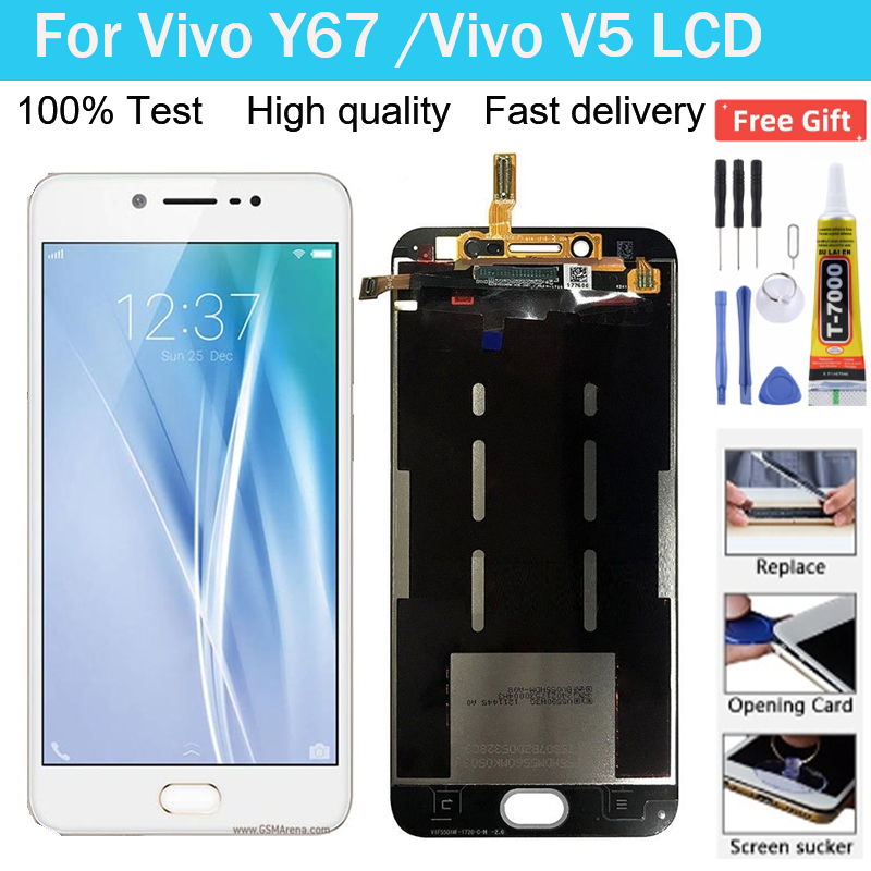 อะไหล่หน้าจอสัมผัสดิจิทัล Lcd แบบเปลี่ยน สําหรับ Vivo Y67 Vivo V5 Y67L