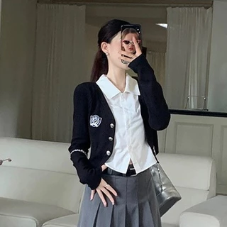 Rommers เสื้อโปโลแขนยาว ผ้าถัก คอปก แบบเข้ารูป แบบเย็บติดกัน สองชิ้น
