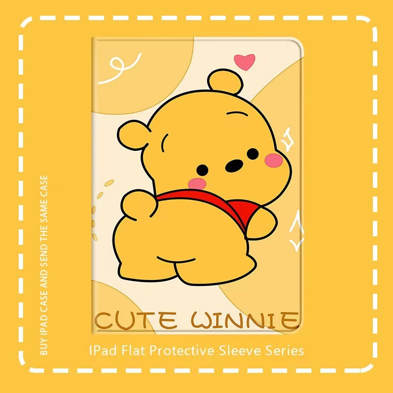 Winnie the Pooh เคสไอแพด ลายการ์ตูน iPad Air4/5 10.9inch / Mini 1 2 3 4 5 / iPad 2 3 4 / iPad Pro 9.7 Air1 Air2 / iPad Pro 10.5  / ipad Gen 7/8/9 10.2 Cartoon Smart Case