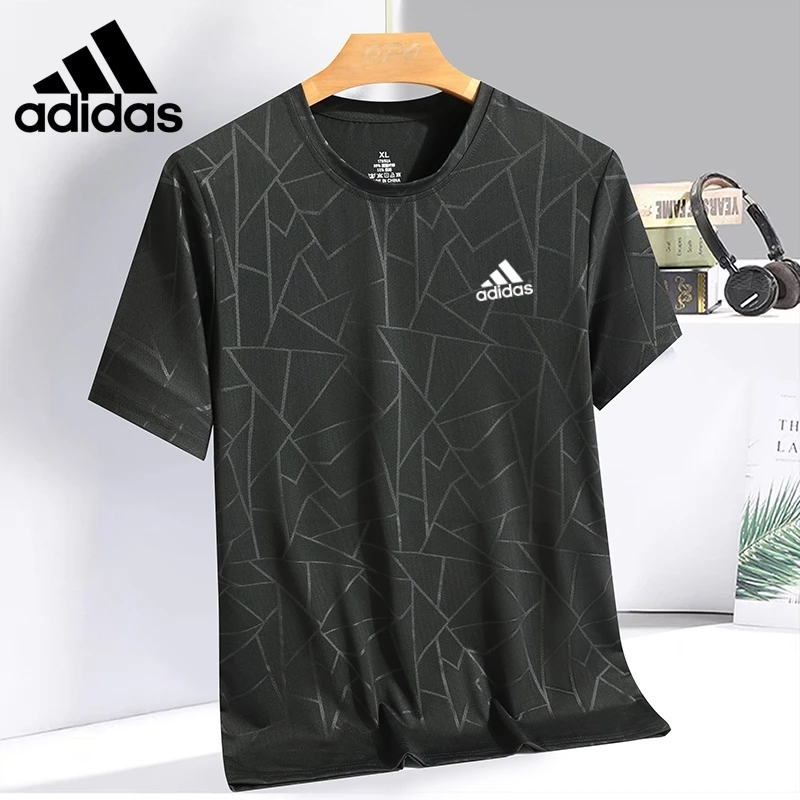 [ของแท้] เสื้อยืดแขนสั้นลําลอง ผ้าเรยอน ระบายอากาศได้ดี แบบแห้งเร็ว ขนาดใหญ่ สําหรับผู้ชาย