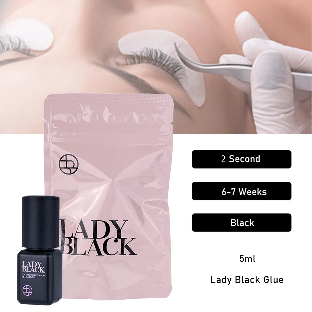 Lady Black กาวต่อขนตา สีดำ ขนาด 5 มล.