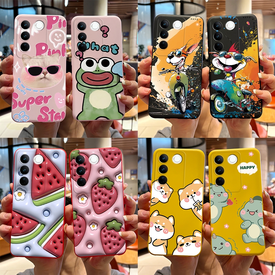 เคสโทรศัพท์มือถือ ผิวด้าน ลายการ์ตูนน่ารัก สําหรับ Vivo V27 V 27Pro V2231 VivoV27 V 27 Pro