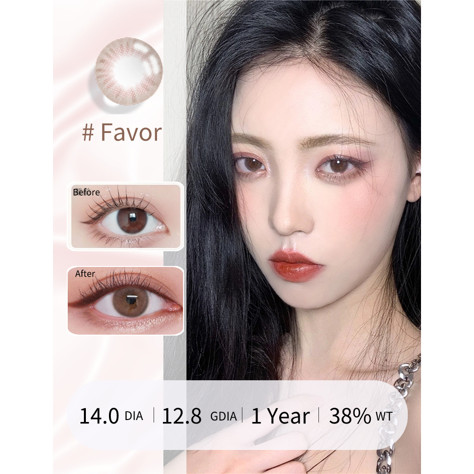 Visual Click คอนแทคเลนส์นิ่ม ไล่โทนสี สีชมพู 0.00 -8.000 องศา 1 คู่【พร้อมของแถม W/O Solution】