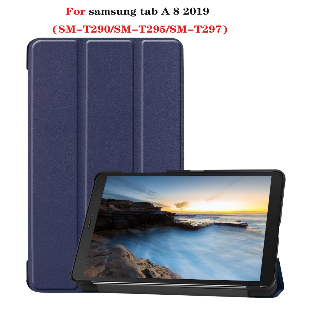 เคสแท็บเล็ต PU แบบแม่เหล็ก ตั้งได้ สําหรับ Samsung Galaxy Tab A 8.0 2019 T290 T295 T297 SM-T290 8.0 นิ้ว