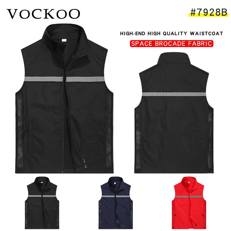 Vockoo #การจัดการฉุกเฉินเสื้อกั๊กสะท้อนแสงปรับ แต่งการรักษาความปลอดภัย และความปลอดภัยงานความปลอดภัยเสื้อกั๊กของเทศบาลพิมพ์คำสั่ง