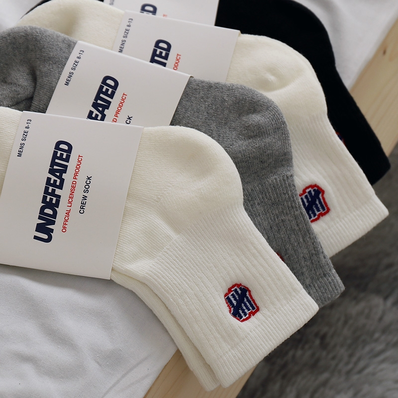 shopee preferred plus💥พร้อมส่ง💥UNDEFEATED แท้ 100% ถุงเท้ากีฬาแบบหนา (พื้นผ้าเช็ดตัว) ปักลายสตรีทแฟชั่น ใส่สบายไม่เลื่อน