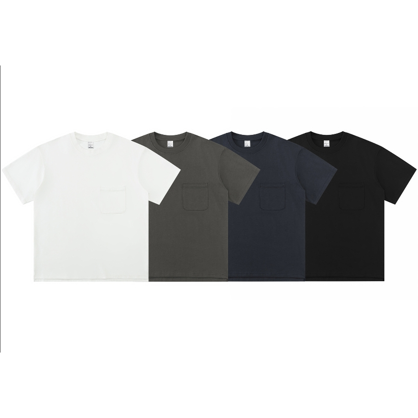 เสื้อยืดคอกลม แขนสั้น ผ้าฝ้ายแท้ ผ่าข้างยาว 280 กรัม สไตล์สตรีท สําหรับผู้หญิง และผู้ชาย 26 ชิ้น