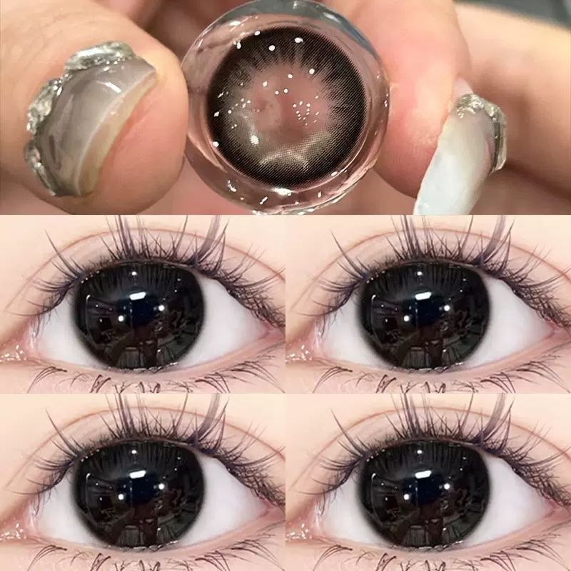 ⚡จัดส่งจากกรุงเทพ⚡[องศา -0.00 ~ -5.00] UYAAI คอนแทคเลนส์ สีดํา คอนแทคเลนส์ธรรมชาติ ตาหวาน เลนส์นิ่ม 14.2 มม.
