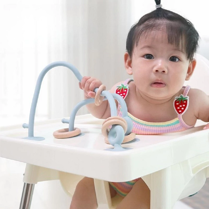 ของเล่นเขาวงกต ลูกปัดไม้ 2 เส้น เสริมการเรียนรู้เด็กก่อนวัยเรียน