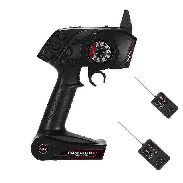 Austar AX5S เครื่องส่งสัญญาณ 2.4G 3CH พร้อมตัวรับสัญญาณ AX-5X สําหรับเรือบังคับ Q65 MN90 1/10 1/8 Cr