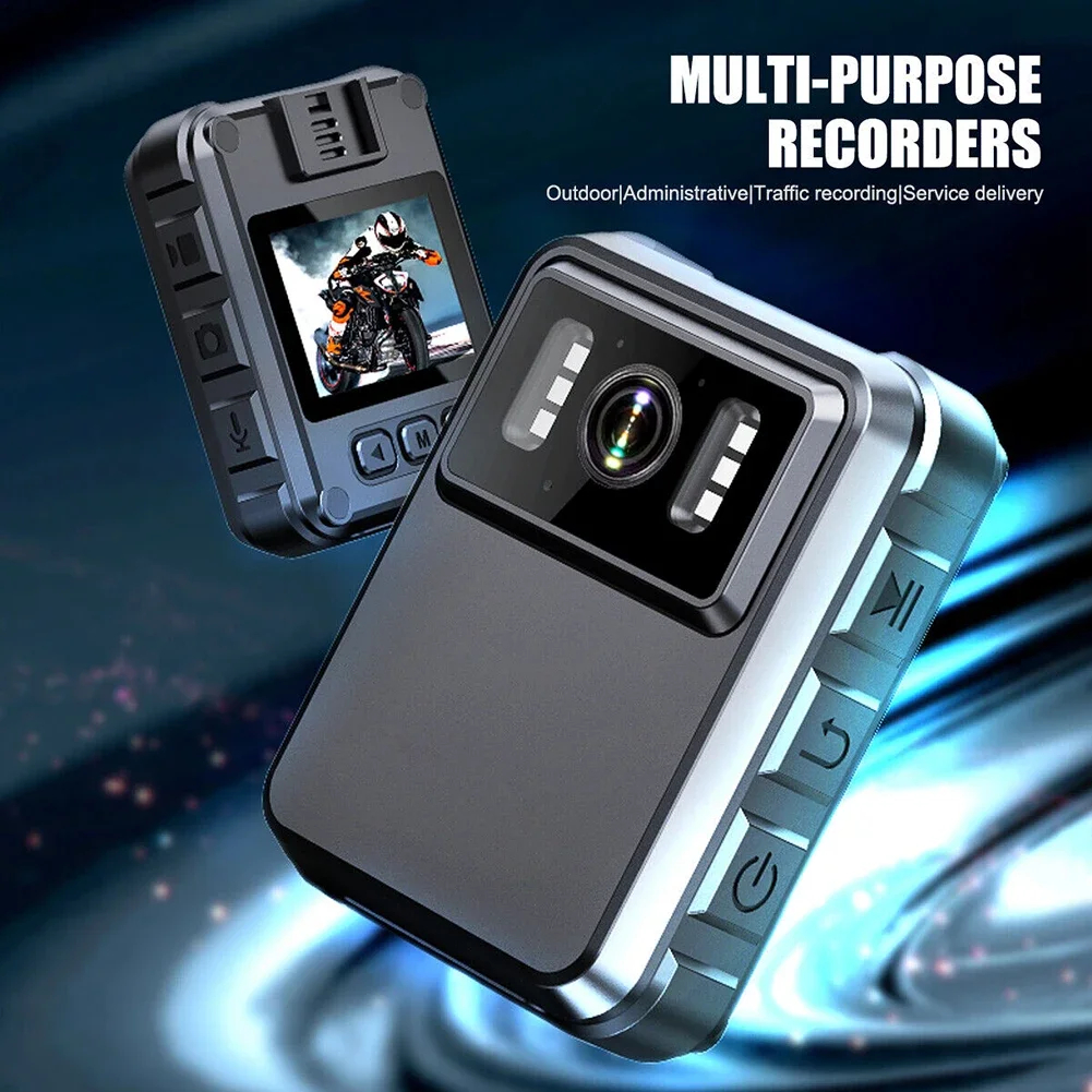 Body กล้องกันน้ํา Full HD 1080P 2 นิ้ว IPS กล้องกีฬากลางแจ้ง Night Vision Video Recorder Security Guard ตํารวจ Mini Cam
