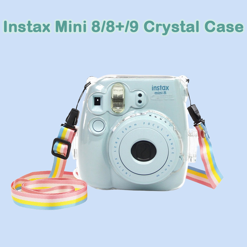 [Film Lab] เคสใส Instax Mini 8/8+/9 เคสกล้อง เคสป้องกันกล้อง กับสายคล้อง CAA04