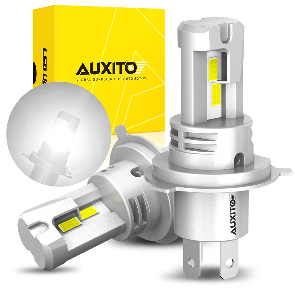 Auxito หลอดไฟหน้ารถยนต์ LED H4 80W 20000LM H4 9003 Hb2 สว่างมาก 2 ชิ้น