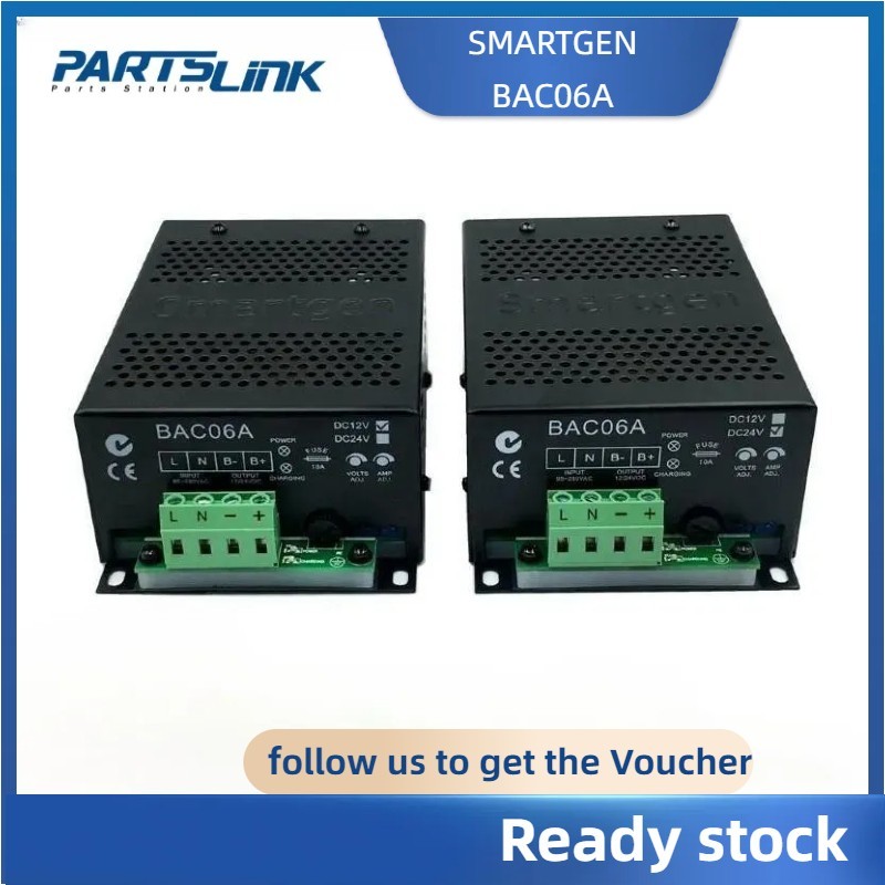 Smartgen เครื่องกําเนิดไฟฟ้า สวิตช์ชาร์จแบตเตอรี่ BAC06A 12V 24V BAC06A 12V 6A หรือ 24V 3A ของแท้