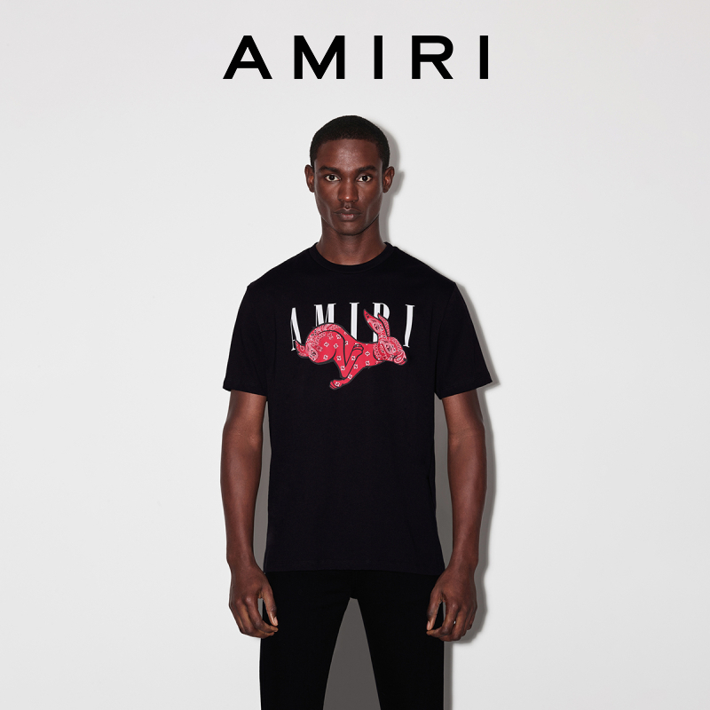 ใหม่ เสื้อยืด พิมพ์ลาย AMIRI's สําหรับผู้ชาย เก็บสะสม