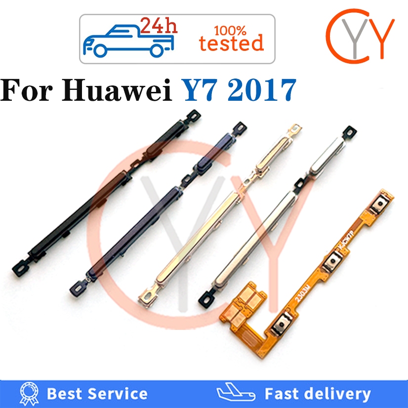 ปุ่มปรับระดับเสียง ปุ่มเปิดปิด สายเคเบิ้ลอ่อน แบบเปลี่ยน สําหรับ Huawei Y7 2017 Y7Prime Y7 Prime 2017